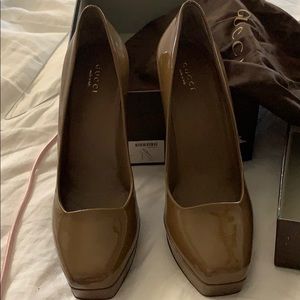 Gucci Brown Platform Heels 38.5